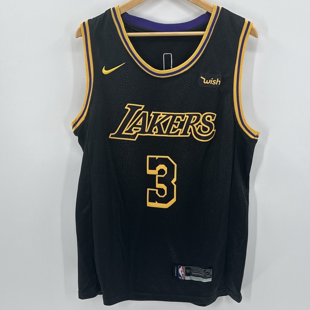 LA Lakers Anthony Davis #3 NBA Nike Swingman Mamba Skin‎ Jersey Size 50 (XL)